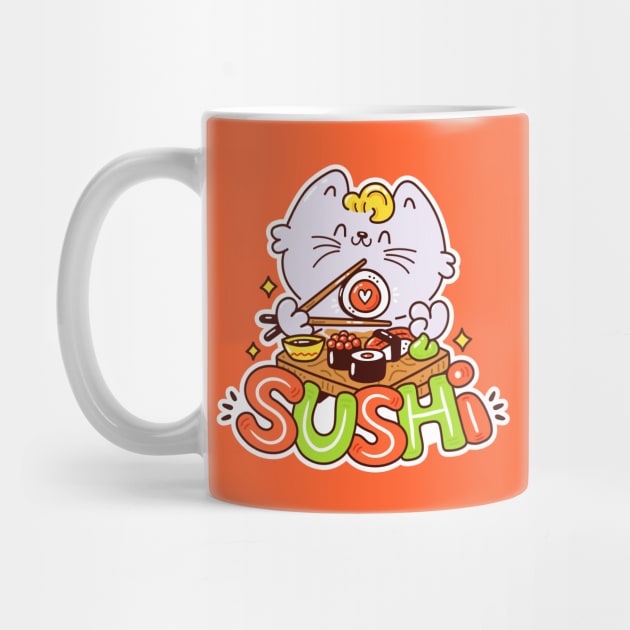 Sushi Cat Yum by machmigo